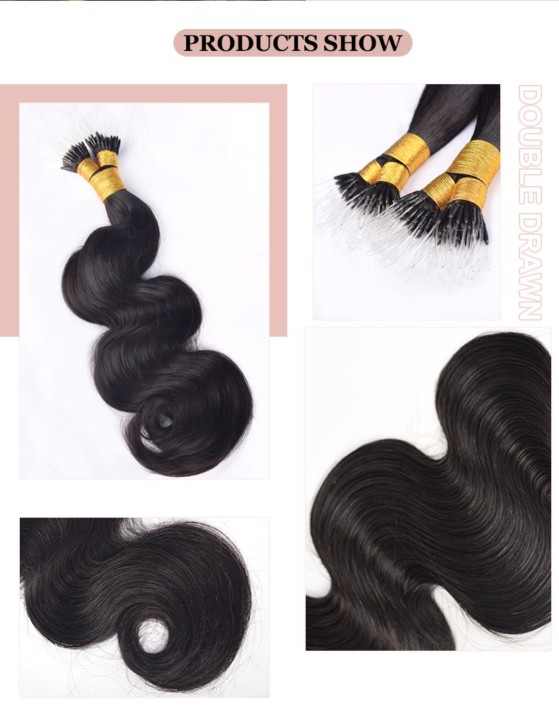 Transform your look with these elastic stick hair extensions made from real human hair